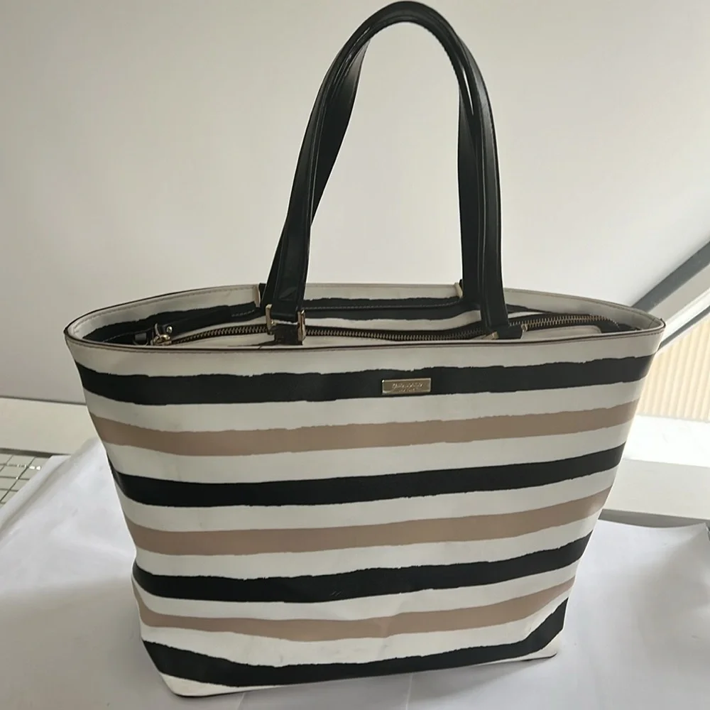 Kate Spade New York Grant Street Jules Grainy Vinyl Zip Top Shoulder Tote Bag